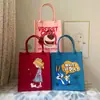 Fabricante de Feltro para Transferência de Calor Bolsa Tote Ombro Único Feita à Mão Estampada Desenho Animado Fofo Bolsa de Mão Novo Estilo