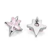 Brincos de Tarraxa Estrela de Cinco Pontas Cruzada de Titânio F136 com Zircônia, Piercings de Lábio, Piercings de Hélice, Joias de Piercing de Liga de Titânio G23, Piercings de Nariz