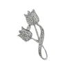 Broche Tulipa de Cabeça Dupla para Mulheres, Broche Fashion e de Alta Qualidade, Lapela, Terno, Anti-Exposição, Fixador de Roupa, Acessórios para Bolsa