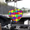 Ornatos Únicos de Coração de Amor Borboleta Decorações Acrílicas para Pendurar no Carro Acessórios de Mochila Presentes de Decoração de Casa de Natal