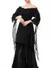 Vestido Longo Europeu e Americano Transfronteiriço Medieval de Halloween de Um Ombro Estilo Palácio Retrô para Mulheres com Babados Irregulares