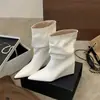 Botas Nuevas de Punta Aguda con Tacón de Cuña de Media Caña Otoño/Invierno 2026, Botines de Moda Vintage Fruncidos sin Cordones
