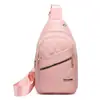 Bolsa de Peito Simples Estilo Coreano para Mulheres, Novo Design de Bordado Multicamadas, Mochila de Peito de Grande Capacidade, Bolsa Transversal Casual para Uso Externo para Meninas