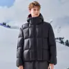 Chaqueta de Plumón Explorer 90 para Hombre, Exterior de Invierno, Engrosada, Cálida, con Capucha, Informal, Versátil, Chaqueta Tipo Pan para Pareja, Hombre