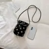 2026 Nuevo Bolso de Hombro Mini Vintage de Ante con Lunares para Mujer, Bolso Cuadrado Pequeño Estilo Coreano, Moderno y Versátil, Bolso Ligero para Teléfono Móvil