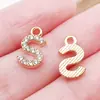 Kc Ponto Dourado Diamante 26 Letras Inglesas Liga de Zinco Pingente DIY Brincos Artesanais Pulseira Colar Acessórios de Joia