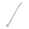 Cuchara de Acero Inoxidable Larga para Té de Burbujas, Doble Propósito para Revolver y Filtrar, Cuchara para Revolver Café de Grado Alimenticio para el Hogar