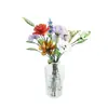 Hierro de Vidrio Zibo Alambre de Hierro Simulado Hecho a Mano Flor de Diciembre Adornos de Decoración para Escritorio Artículo Caliente de Comercio Exterior Transfronterizo