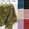 Estilo Primavera y Otoño Rosa Seco Multicolor Textura de Terciopelo en Relieve Plisado Brillante Vestido Cheongsam Tejido de Moda
