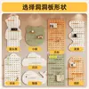 Estantería de Tablero Perforado Personalizada para Entrada, Estantería de Pared sin Pintar, Estantería Decorativa de Madera Maciza para Colgar en la Pared sin Taladrar
