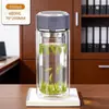 Taza de burbujas con asa de vidrio de doble capa para hombre, nueva taza de oficina de alta temperatura para el hogar 2025 con asa