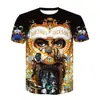 Uma geração de demônio de caveira Firefly 3D impressa camiseta tridimensional engraçada horror manga curta folgada roupas de estudante