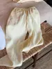 Pantalones de lino amarillo cremoso para mujer, estilo fino de verano, nuevo modelo 2026, holgados, casuales, frescos, relajados, pantalones de pierna ancha de algodón y lino