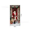 Amazon Transfronterizo Producto Nuevo Cortina de Puerta de Navidad Bandera Exterior Foto Fiesta de Navidad Decoración de Celebración de Elfo