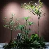 Simulación caballo borracho ventana de madera paisajismo planta interior planta verde biónica de alta gama árbol decorativo árbol falso grande paisaje simple
