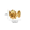 Diseño Nicho Japonés y Coreano, Anillo Sencillo de Flor de Margarita, Líneas Geométricas Metálicas, Anillo Calado de Calidad del Aire
