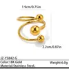 Anillo de Acero Inoxidable con Personalidad Geométrica de Moda Oro de 18K y Plata Anillo Abierto Acero de Titanio No se Desvanece Joyería Transfronteriza
