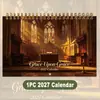 Calendario superventas transfronterizo 2027, doble uso para colgar en la pared, 12 ilustraciones para diferentes meses, suministro directo del fabricante