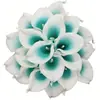 Flor Artificial de Lirio de Calas Blanco y Verde de PU Estilo Ins Mini Lirio de Calas Comercio Exterior Decoración del Hogar Tacto Realista