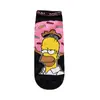 Meias Masculinas Modernas de Comércio Exterior Meias Masculinas do Simpson Meias de Tornozelo Amazon Meias de Algodão Fabricante Meias Atacado Moda Moderna Meias de Tornozelo de Desenho Animado