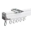 Aleación de Aluminio riel recto riel deslizante engrosado riel simple y doble con sellado dorado cortinero blanco riel para cortinas pesadas