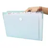 Bolsa Plegable Simple de Color Sólido de 5 Compartimentos 8 Compartimentos 12 Compartimentos Carpeta de Papeles de Examen Tipo Insertable de Plástico Bolsa Plegable Transfronteriza