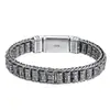 Joyería de plata de ley 925 al por mayor pulsera giratoria de cuentas barril con mantra de seis caracteres personalidad cadena de pulsera para hombre de plata tailandesa dominante tendencia