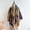 Xale de Foto de Viagem Yunnan Qinghai Inverno Feminino de Alta Qualidade Comprimento Médio Xale Externo Estilo Étnico Retrô Cachecol Quente