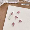 Nueva Joyería para Uñas Cruzadas Estilo Popular de Celebridad de Internet Joyería de Aleación DIY Diamante Rosa Joyería para Uñas Estilo Retro