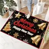 Alfombra Navideña Más Vendida Transfronteriza, Felpudo Decorativo de Terciopelo de Cristal con Ambiente Festivo, Alfombrilla Resistente a Manchas y al Desgaste, Se Puede Enviar en Nombre de Otros