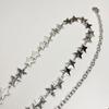 Cadena de cintura fina de metal para mujer con estrella dulce japonesa, decoración de falda, versátil, personalizada, cinturón de cadena estrecho, adelgazante para mujer