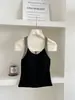 Camisola de tiras con bloques de color estilo americano picante para chica, adecuada para que las mujeres la usen como capa interior o exterior en verano, top sin mangas ajustado con cuello en U