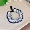 Toalla para saliva de perro, bufanda para cuello de gato, linda bufanda de encaje de princesa para perros pequeños, Teddy, Bichón, accesorios para mascotas