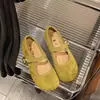Zapatos de Mujer de Gamuza Retro Franceses de Venta Caliente 2026 Nuevos Mary Janes de Otoño Birkenstocks Zapatos Planos que Aumentan la Altura