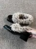 Versão em Couro de Vaca ~ Novidade Outono e Inverno Bico Quadrado Salto Grosso Mocas Peludos para Mulheres Couro Genuíno Estilo Coreano Versátil Sapatos Pequenos de Couro e Sapatos de Algodão