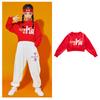 Roupas de desempenho de líderes de torcida para crianças roupas de desempenho esportivo para alunos do ensino fundamental e médio jardim de infância Eu amo o outono de manga comprida vermelha chinesa