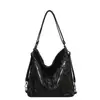 Bolsa de gran capacidad para mujer, nueva, simple, de moda, bolso de hombro cruzado, bolsa de mano versátil, bolsa plisada para el trabajo y la escuela