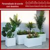 Fabricante de Floreiras de Fibra de Vidro para Exterior, Vasos Quadrados de Resina para Exterior, Jardineiras, Caixas de Plantio, Criativas para Escritórios de Vendas