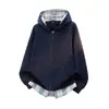 Sudadera Cardigan Estilo Coreano Jianheng, Falso Dos Piezas a Cuadros Moda Coreana Tendencia Sudadera con Capucha para Hombre, Top Fresco y Elegante para Parejas