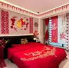 Colección Completa de Suministros para Bodas, Set de Decoración para la Habitación de Boda, Decoración de Dormitorio para los Novios, Sala de Estar de Boda, Pared de Fondo junto a la Cama