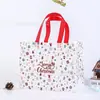 Saco de Presente de Natal para Comércio Exterior Saco Não Tecido Impressão Colorida Laminada Bolsa Grande Sacola de Compras Pronto para Uso Atacado Personalização