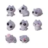 Gato bobo de desenho animado fofo oito peças adoráveis enfeites de mini gato DIY decoração de casa de bonecas acessórios de decoração para casa