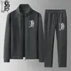 Nueva Chaqueta de Terciopelo Plus con Cuello Alto para Primavera y Otoño, Ropa Deportiva Cómoda y Transpirable, Conjunto de Sudadera Casual para Hombre, Ropa Lista para Usar