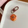 Chaveiro Pingente Série de Brincar com Comida Pão M Bean Desenho Animado Acessório Fofo para Pendurar em Mochila de Estudante Presente para Namorada