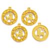 Redondo Marca Doze Constelações DIY Acessórios de Joalheria de Liga Pingente Retro Liga Pulseira Chaveiro Pequeno Pingente L408
