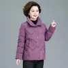 Jaqueta de algodão com enchimento de plumas para o inverno da mamãe, modelo curto, para mulheres de meia-idade e idosas, nova coleção 2026, casaco de algodão plus size