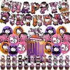 Versión Día de Todos los Santos Gato K-T Tema Cumpleaños Fiesta Decoración Arreglo Pancarta Bandera de Pastel Set de Globos Transfronterizo
