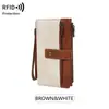 Carteira Feminina Anti-magnética RFID com Múltiplos Porta-Cartões Carteira Longa Dobrável em Três Bolsa de Mão Fashion Retrô Europeia e Americana Chegada Nova Transfronteiriça