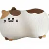 Almohada de gato de tres colores de dibujos animados súper suave para cama, oficina, siesta infantil, dormitorio de estudiantes, se puede usar para recostarse, y es extraíble y lavable