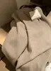 Saia de cashmere tricotada grossa, simples, para o dia a dia, versátil